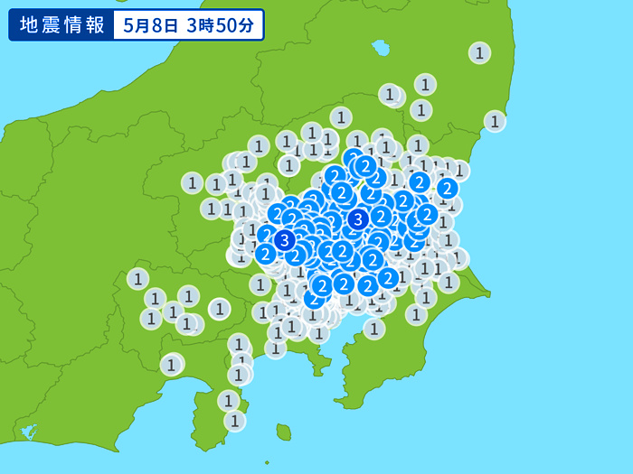 地震情報の画像