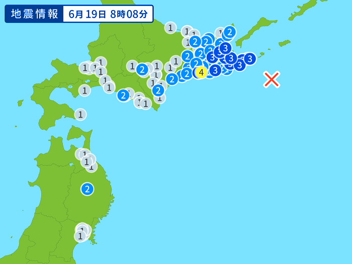 地震情報の画像
