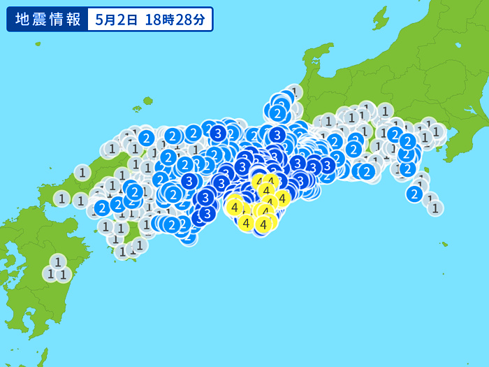 地震情報の画像