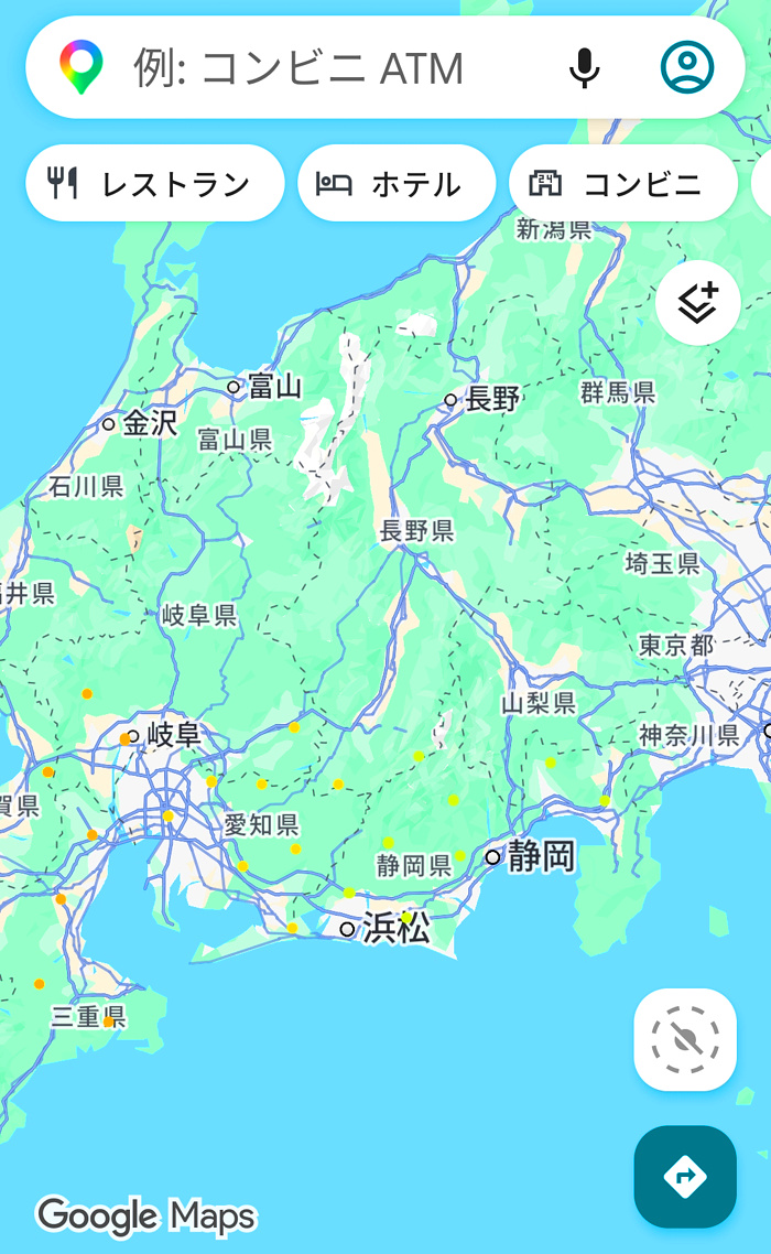 日本地図の画像
