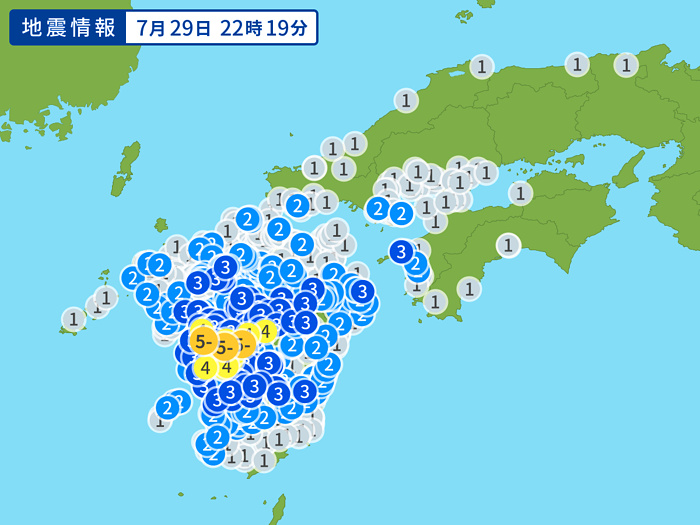 地震情報の画像