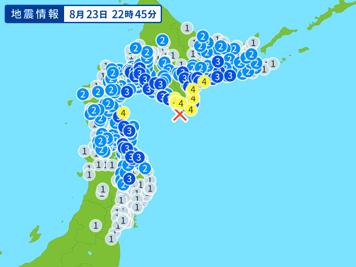 地震情報の画像