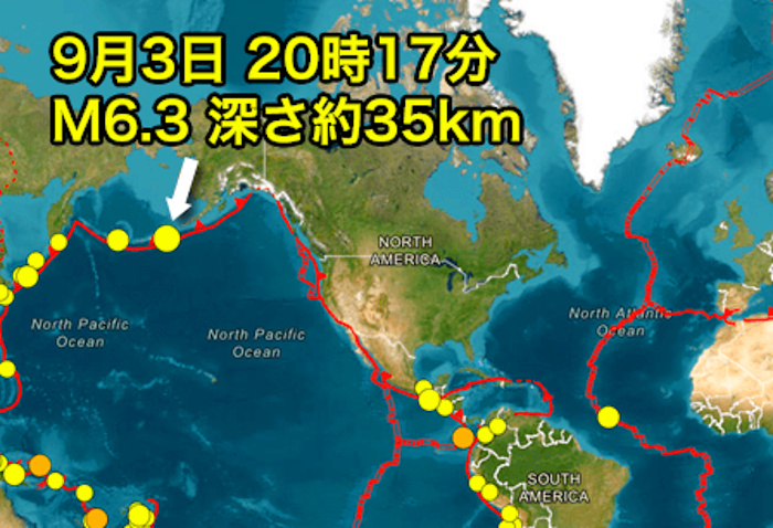 地震情報の画像
